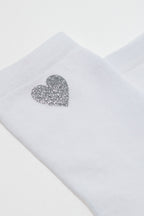 Cotton Socks Conte Classic 427 Shimmering Heart Pattern