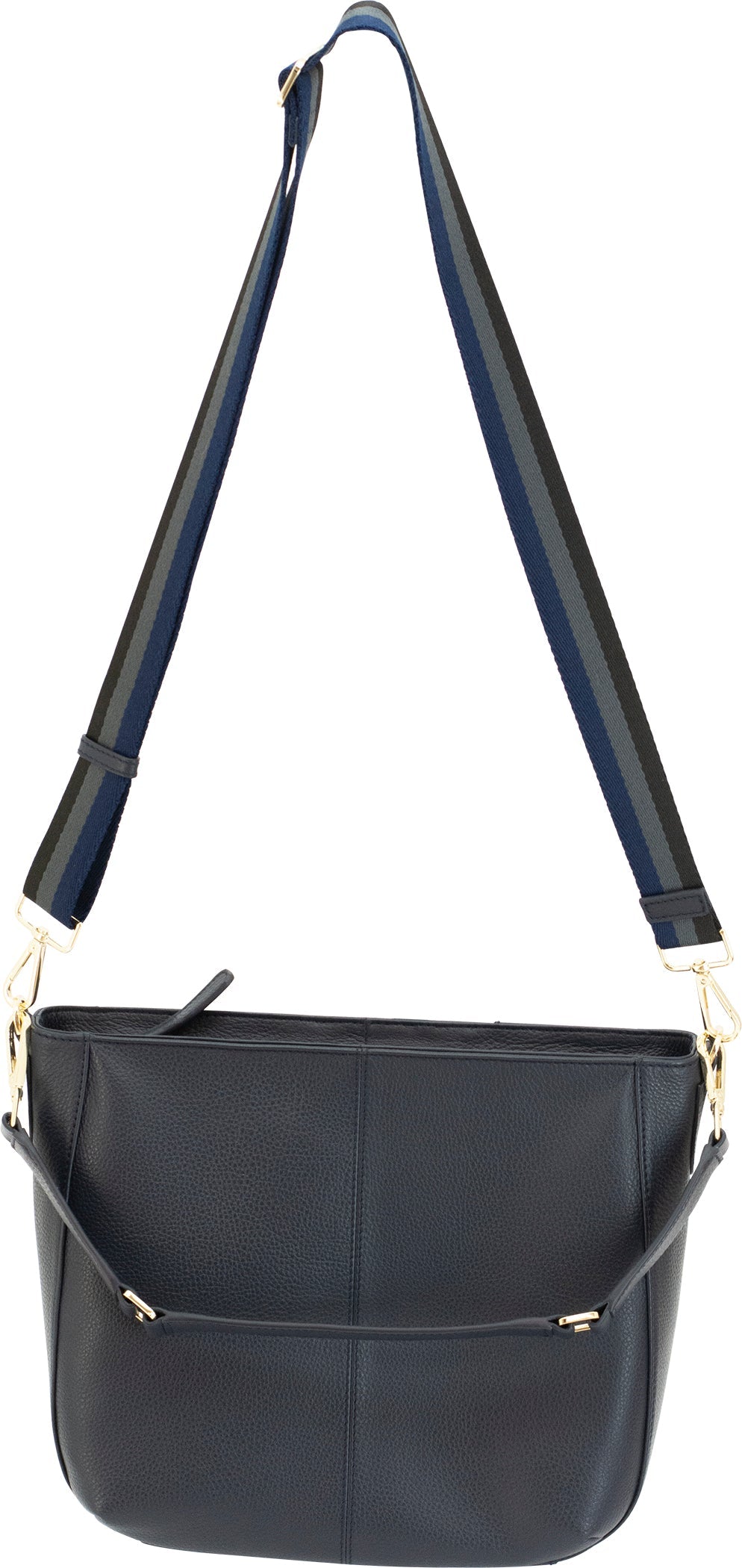 Vida Leather Shoulder Bag with Concealed Pocket