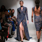 Mock NK Surplice Gown