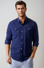 Buki’s Cinqo Western Tech Shirt | Navy