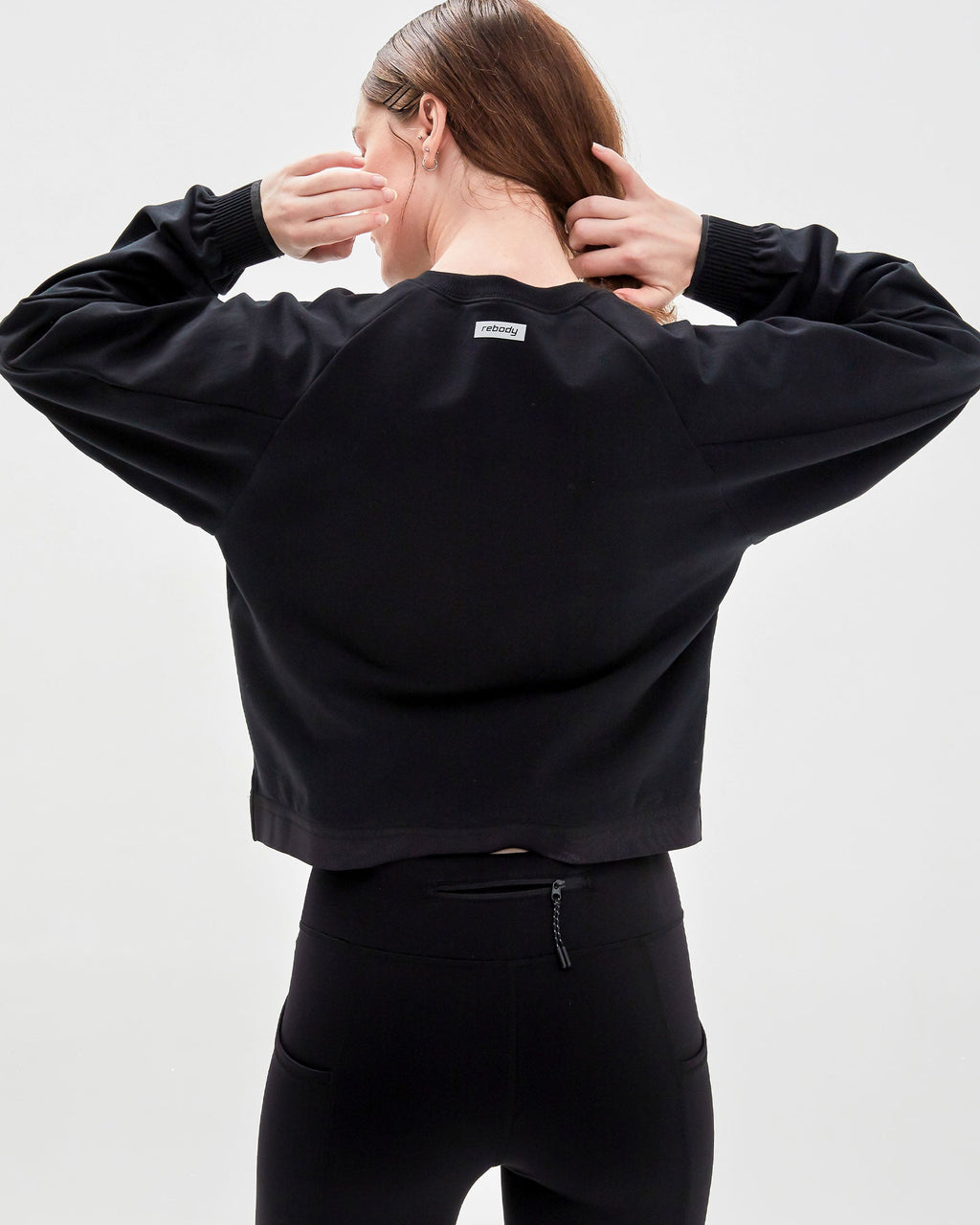 City Zip Crop Crewneck Sweatshirt