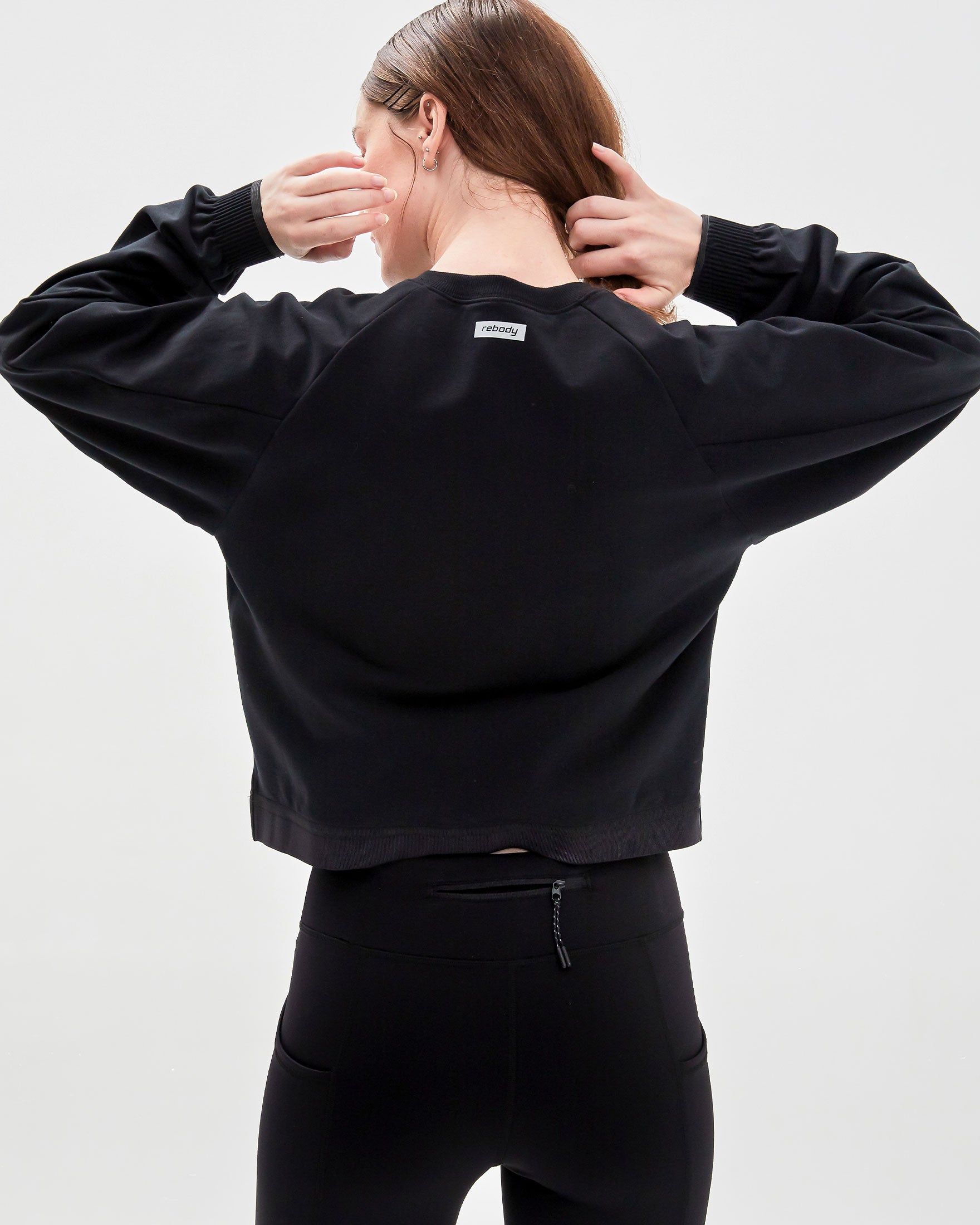 City Zip Crop Crewneck Sweatshirt