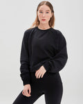 City Zip Crop Crewneck Sweatshirt