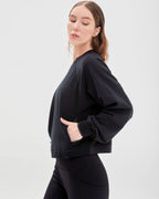 City Zip Crop Crewneck Sweatshirt