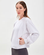 City Zip Crop Crewneck Sweatshirt
