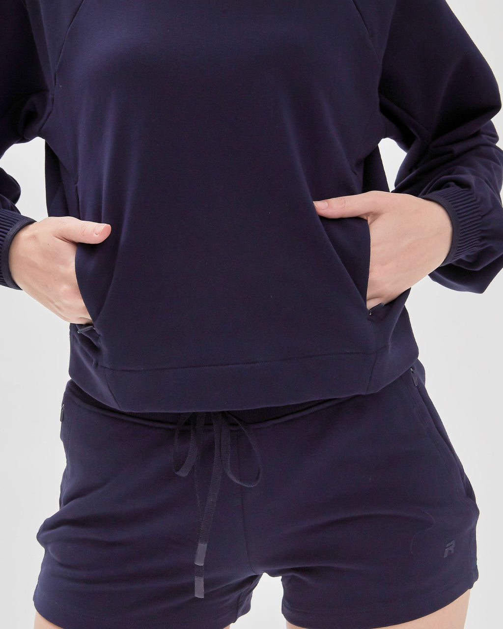City Zip Crop Crewneck Sweatshirt