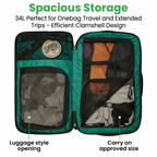 Island Hopper 2.0 Travel Backpack New Matte Black | Lightweight Waterproof 28L & 34L