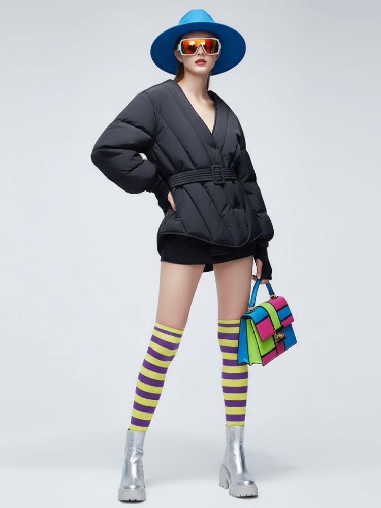 Classic Crossed Puffer Jacket | SUTTON PLACE