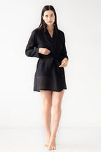 Classic Short Robe Cotton and Silk 33"