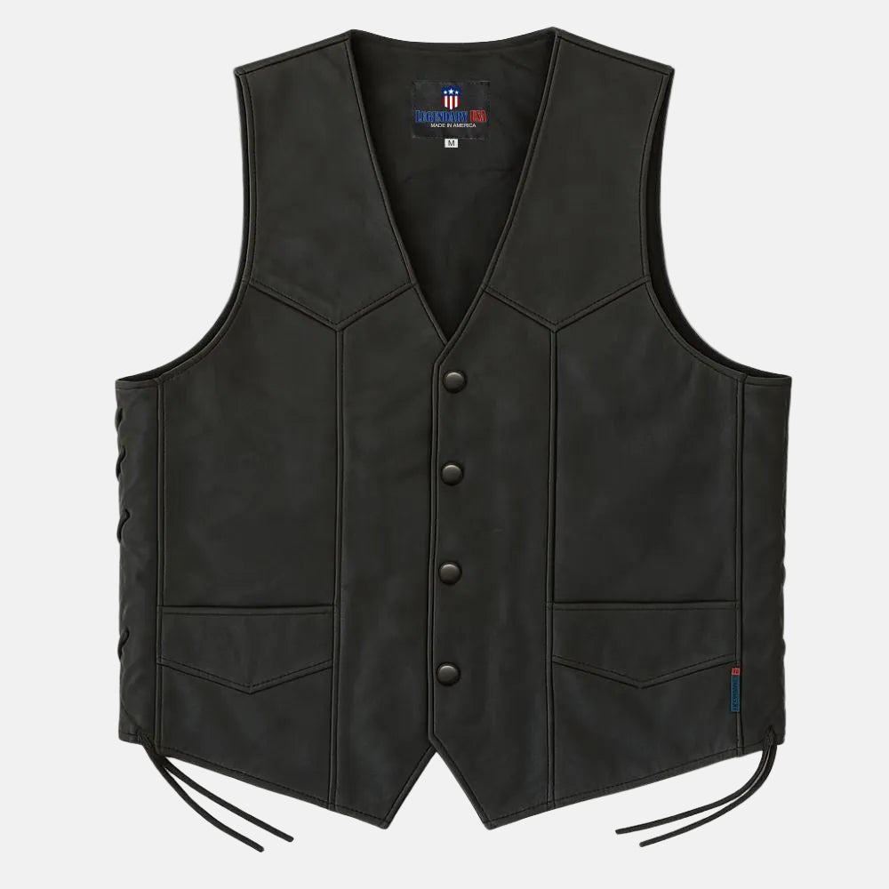 Legendary Club Style Men's Leather Motorcycle Vest