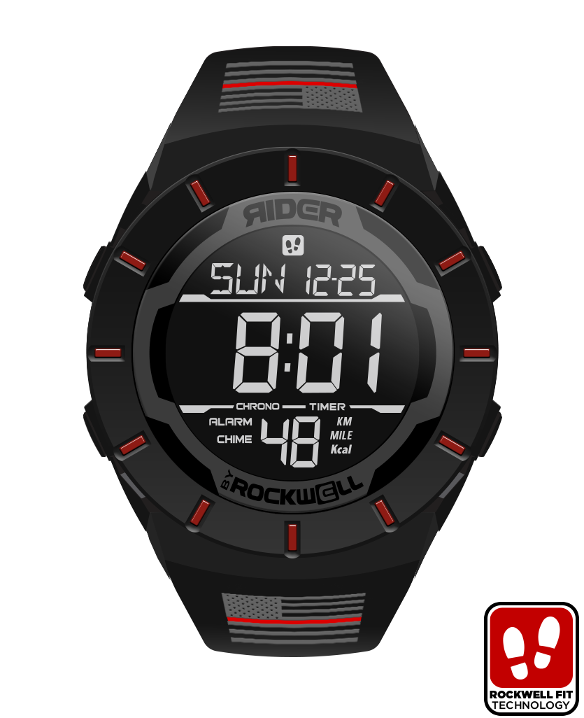 Coliseum Fit™ Firefighter Watch Freedom Edition | Black/Red