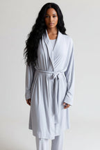 Collagen Lounge Robe | Pearl Grey