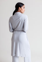 Collagen Lounge Robe | Pearl Grey