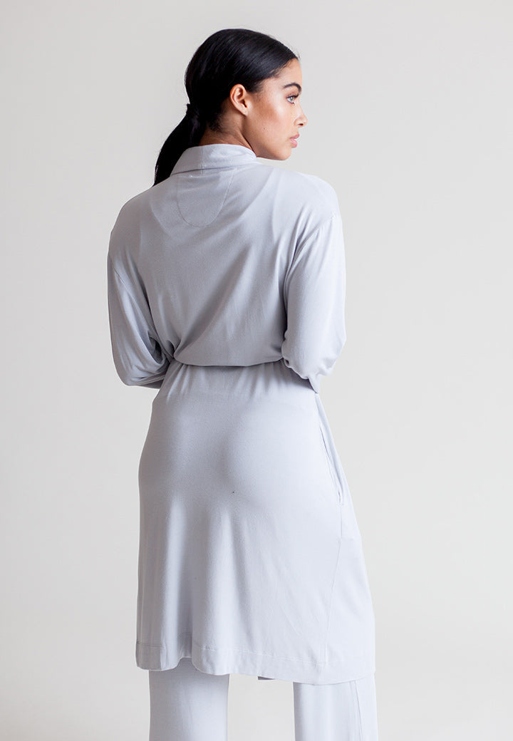 Collagen Lounge Robe | Pearl Grey