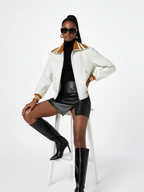 Color-Block PU Leather Women Jacket Soho BYMANYC ® New York