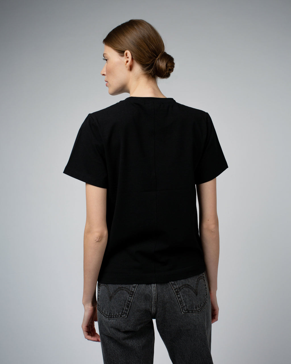 Adry Organic Cotton Crew Neck T-Shirt | Black