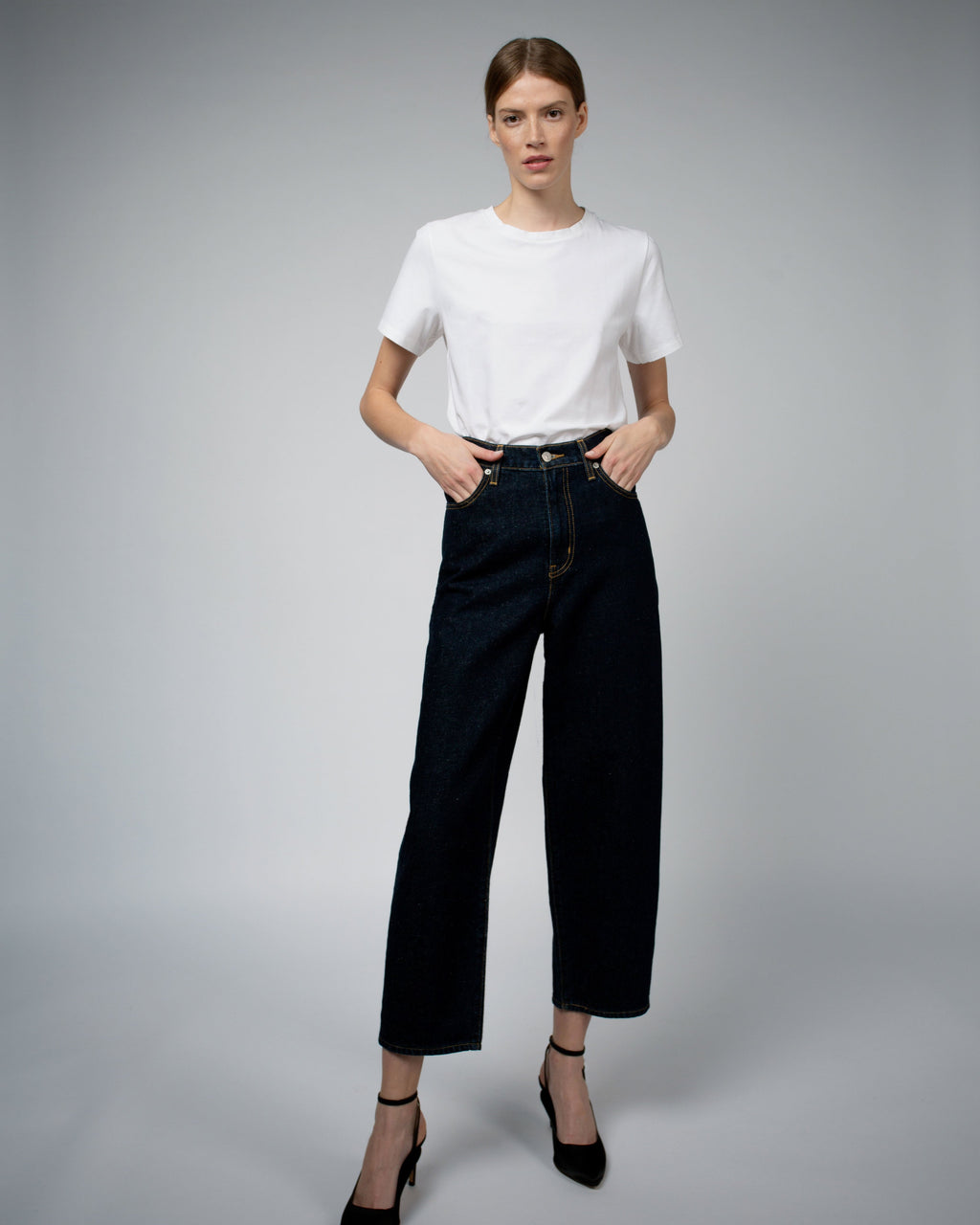 ADRY Organic Cotton Crew Neck T-Shirt in White