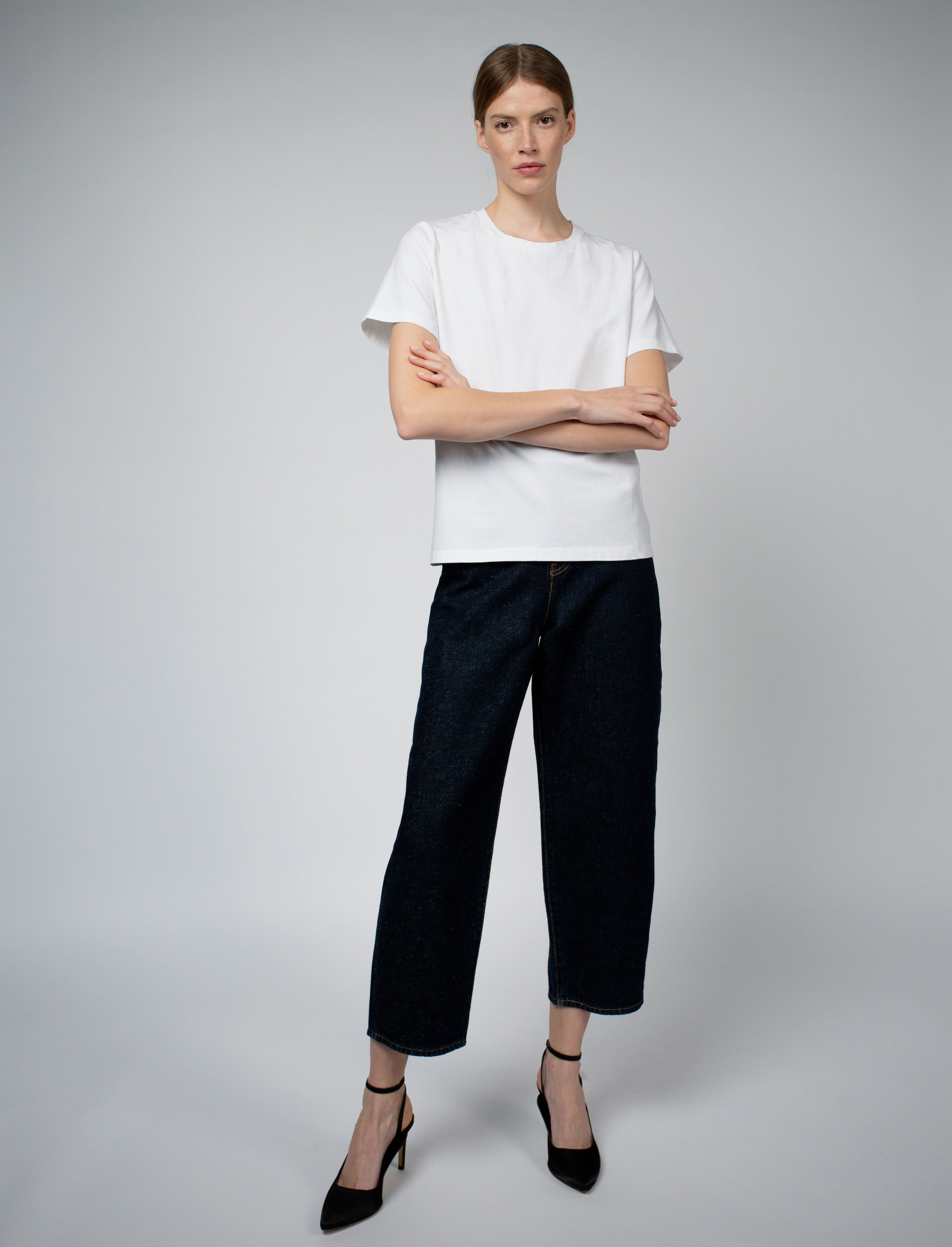 ADRY Organic Cotton Crew Neck T-Shirt in White