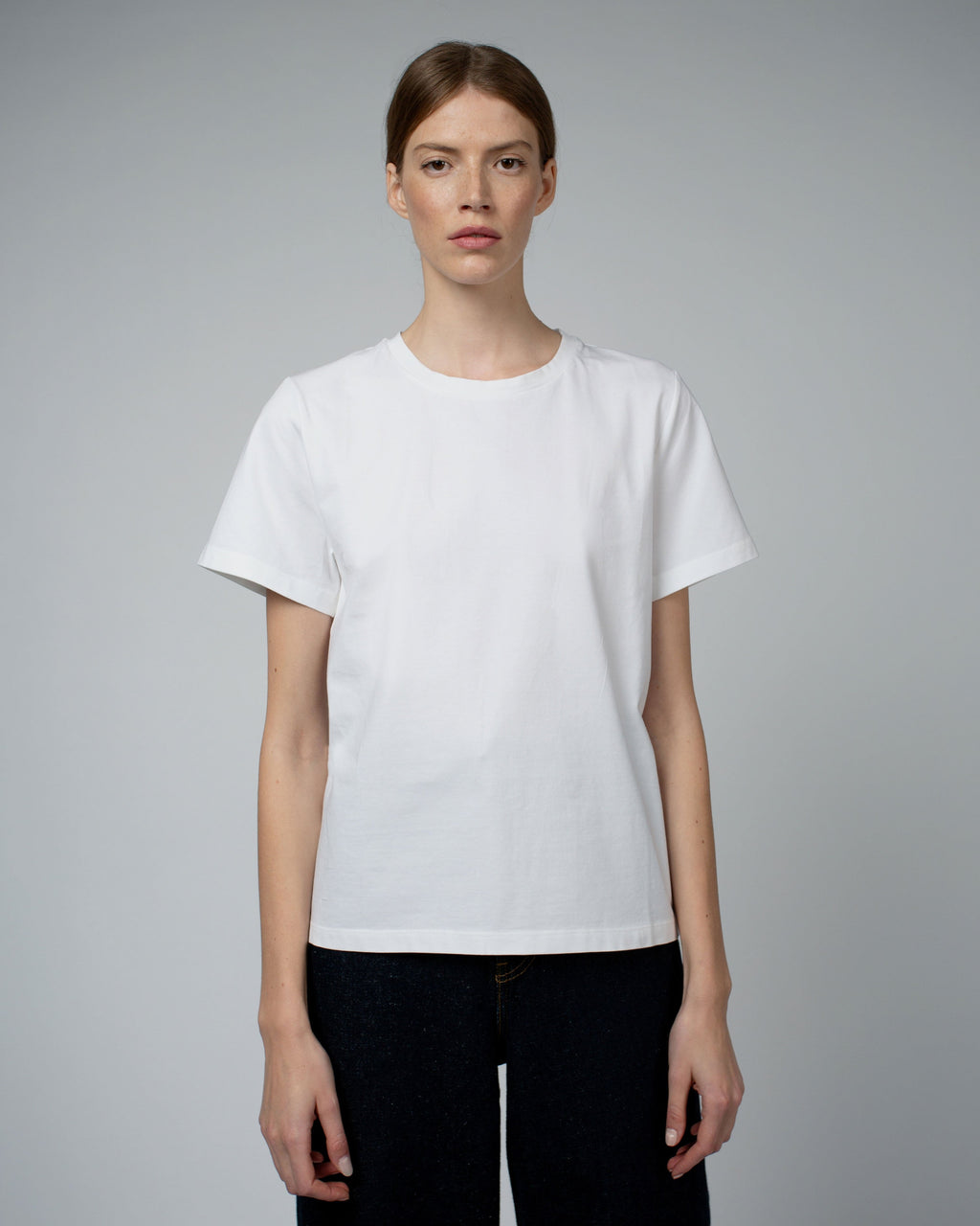 ADRY Organic Cotton Crew Neck T-Shirt in White