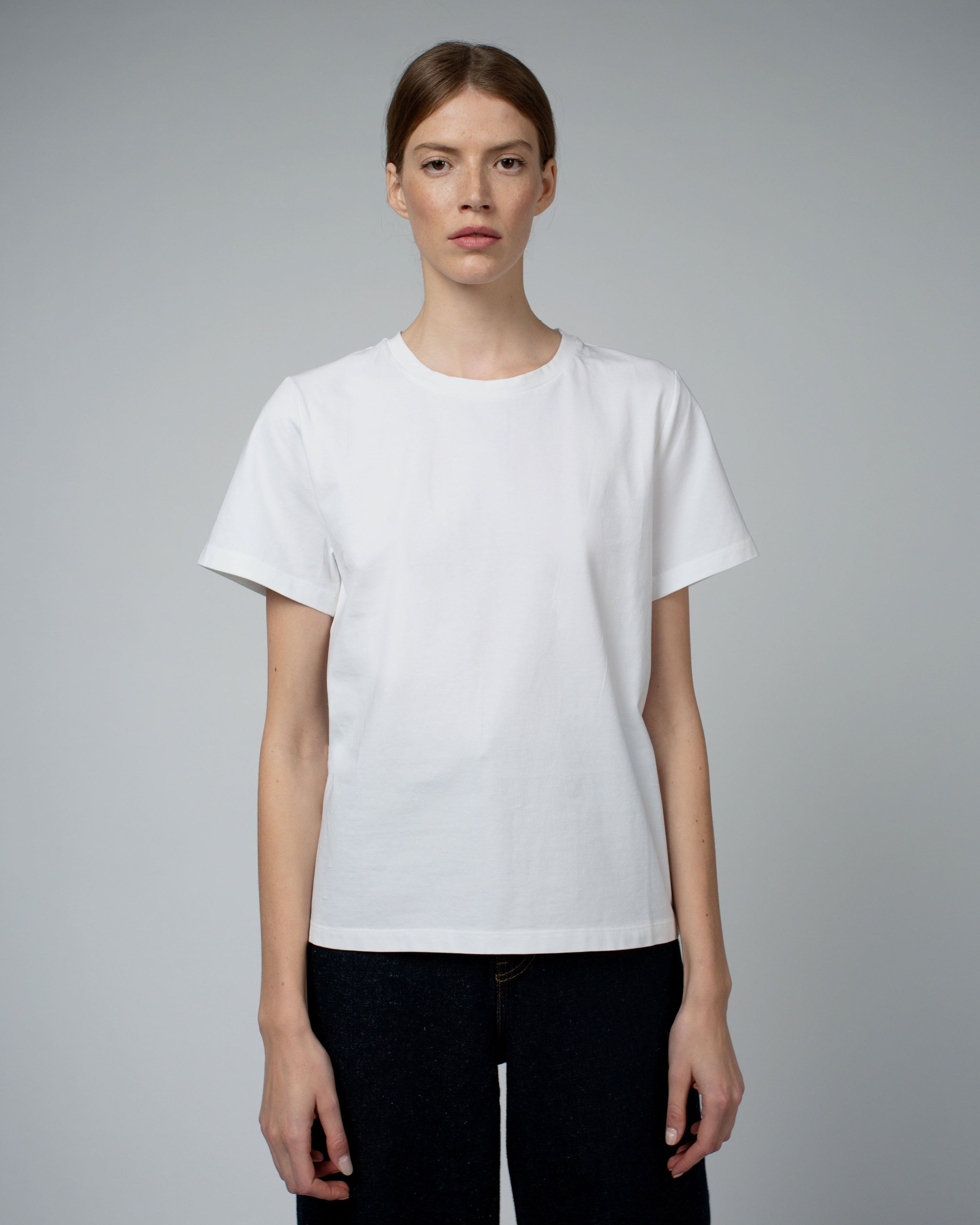 ADRY Organic Cotton Crew Neck T-Shirt in White