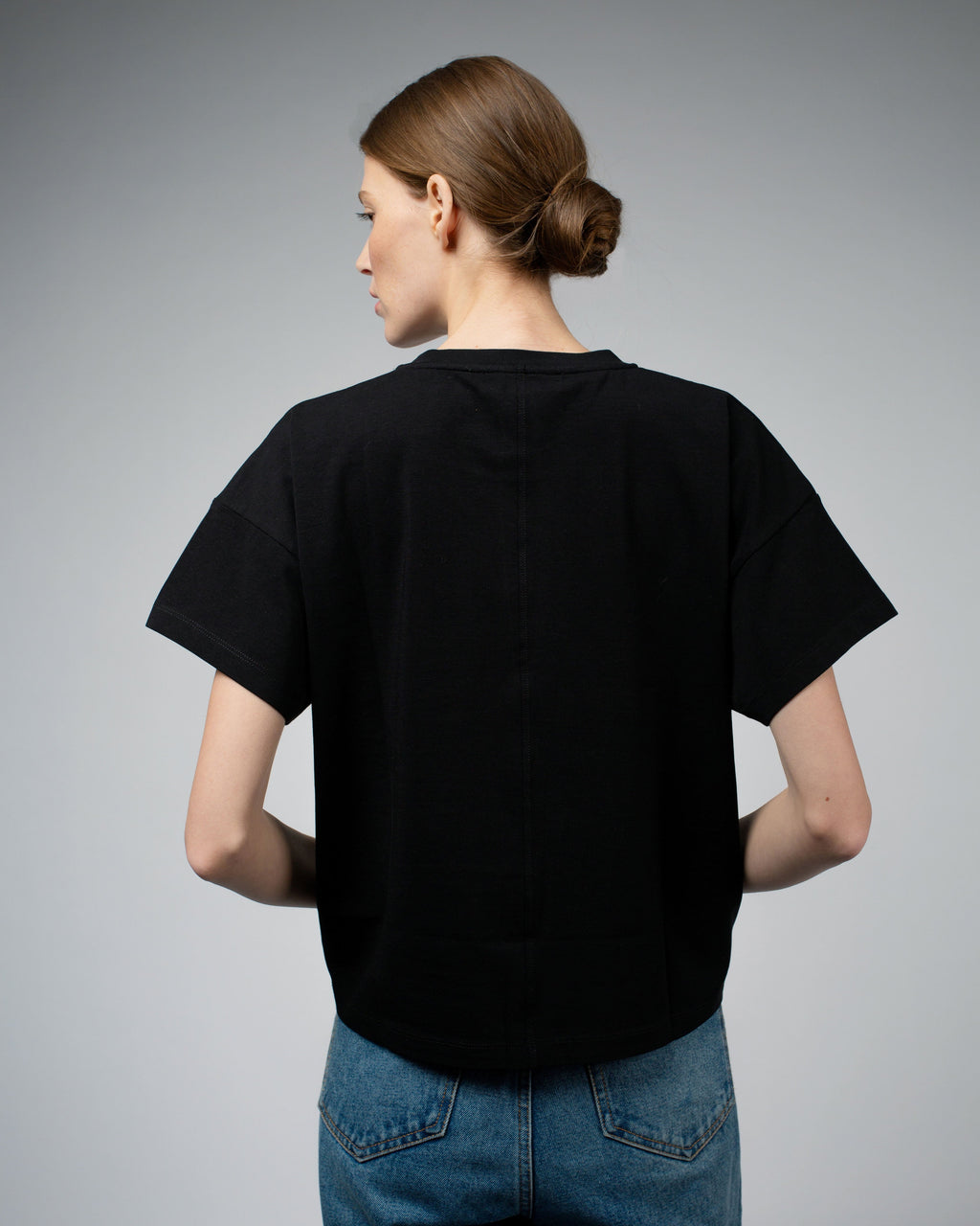 BEVIN Organic Cotton Boyfriend T-Shirt | Black