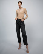 Luella Double Layer Ballet Neckline Bodysuit | Latte