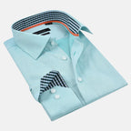 Contrast Collar Button-Up Shirt | Contemporary Fit