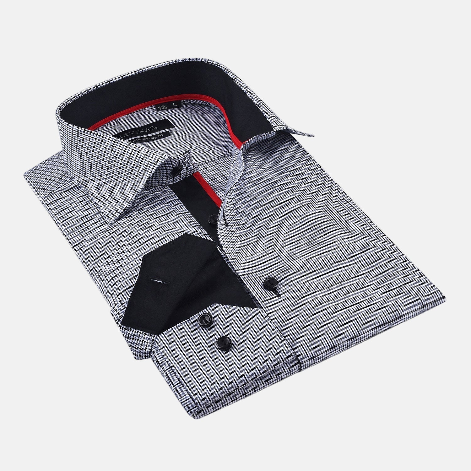 Contrast Collar Button-Up Shirt | Contemporary Fit