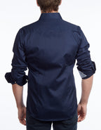 Contrast Collar Button-Up Shirt | Contemporary Fit