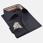 Contrast Collar Button-Up Shirt | Contemporary Fit