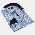 Contrast Collar Button-Up Shirt Navy | Contemporary Fit