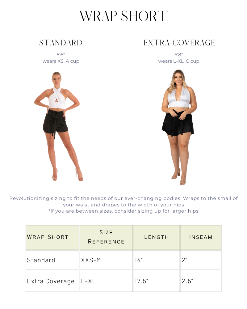 Wrap Short Viscose Satin