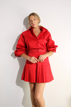 Passion in Paris Bubble Sleeve Skirt Set