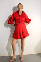 Passion in Paris Bubble Sleeve Skirt Set