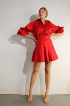 Passion in Paris Bubble Sleeve Skirt Set