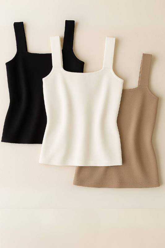 The Workshop Studio Sculpt Knit Tank Top by Luxe Basics