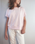 Organic Cotton Terry Bateau Top | Quartz Pink