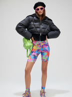 Cropped Biker Puffer Jacket | LOWER EAST SIDE
