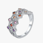 Cubic Zirconia Multicolor Ring