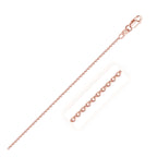 18K Rose Gold Round Oval Link Chain | 1.5mm
