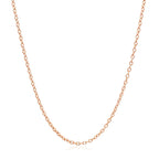 18K Rose Gold Round Oval Link Chain | 1.5mm