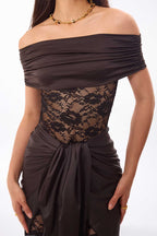 Lace Off-Shoulder Maxi Dress