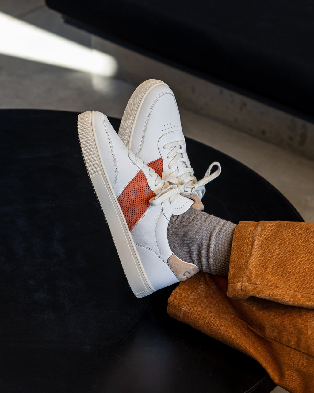 DAVIS Casual Sneaker White/Orange by CLAE