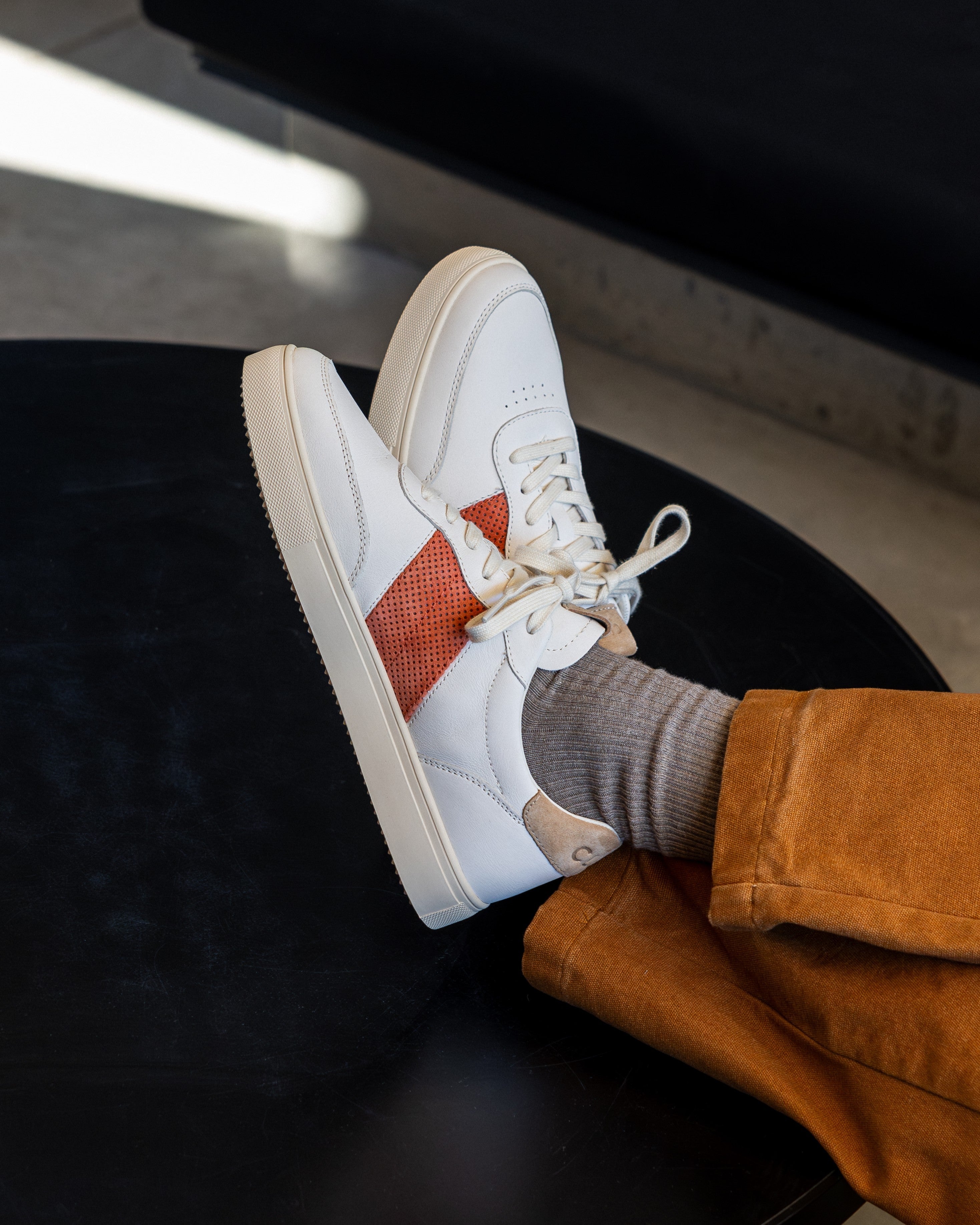 DAVIS Casual Sneaker White/Orange by CLAE