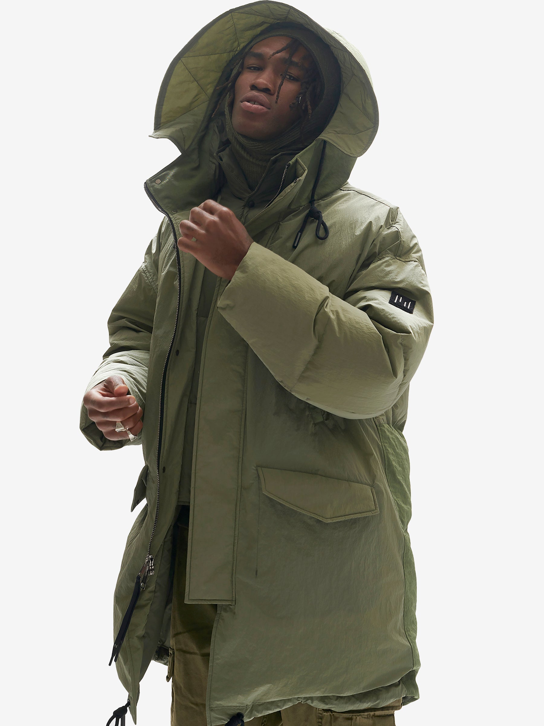 Holden Outerwear Long Down Puffer | Stone Green
