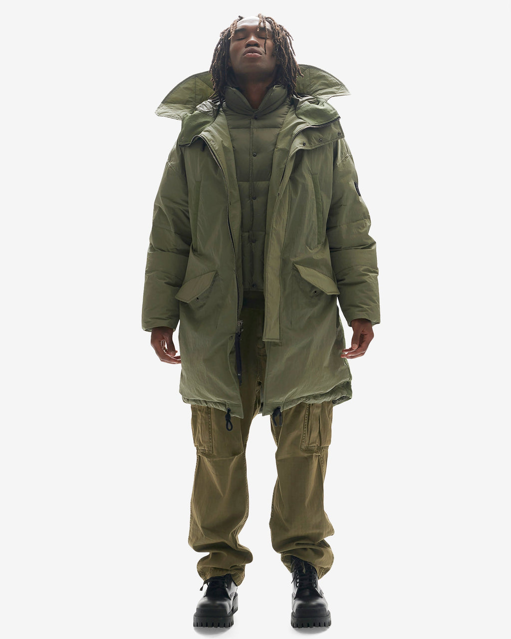 Holden Outerwear Long Down Puffer | Stone Green