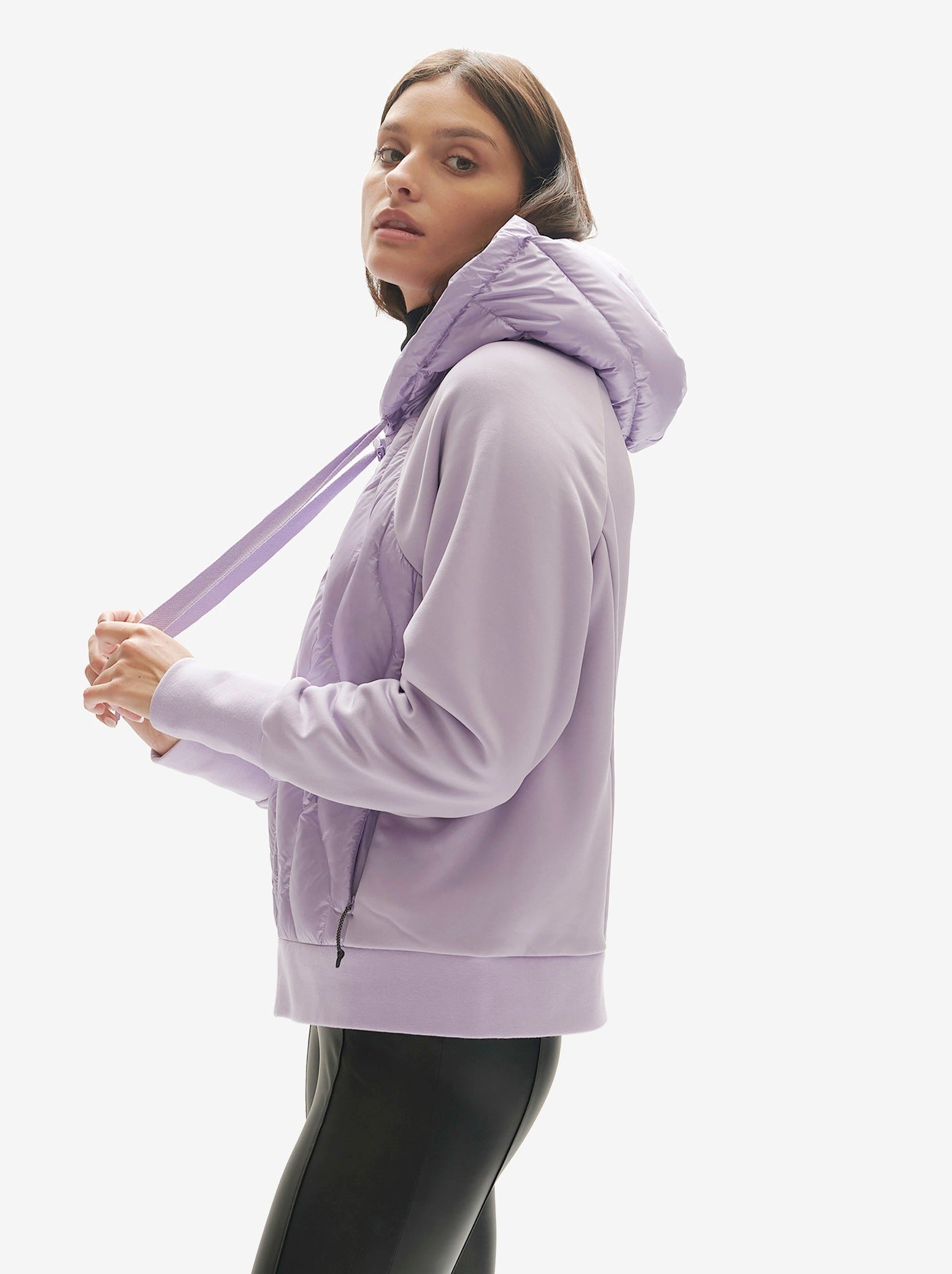 Down Zip Hoodie | Lavender