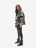 Down Half Zip Jacket | Zebra