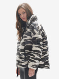 Down Half Zip Jacket | Zebra