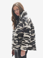 Down Half Zip Jacket | Zebra